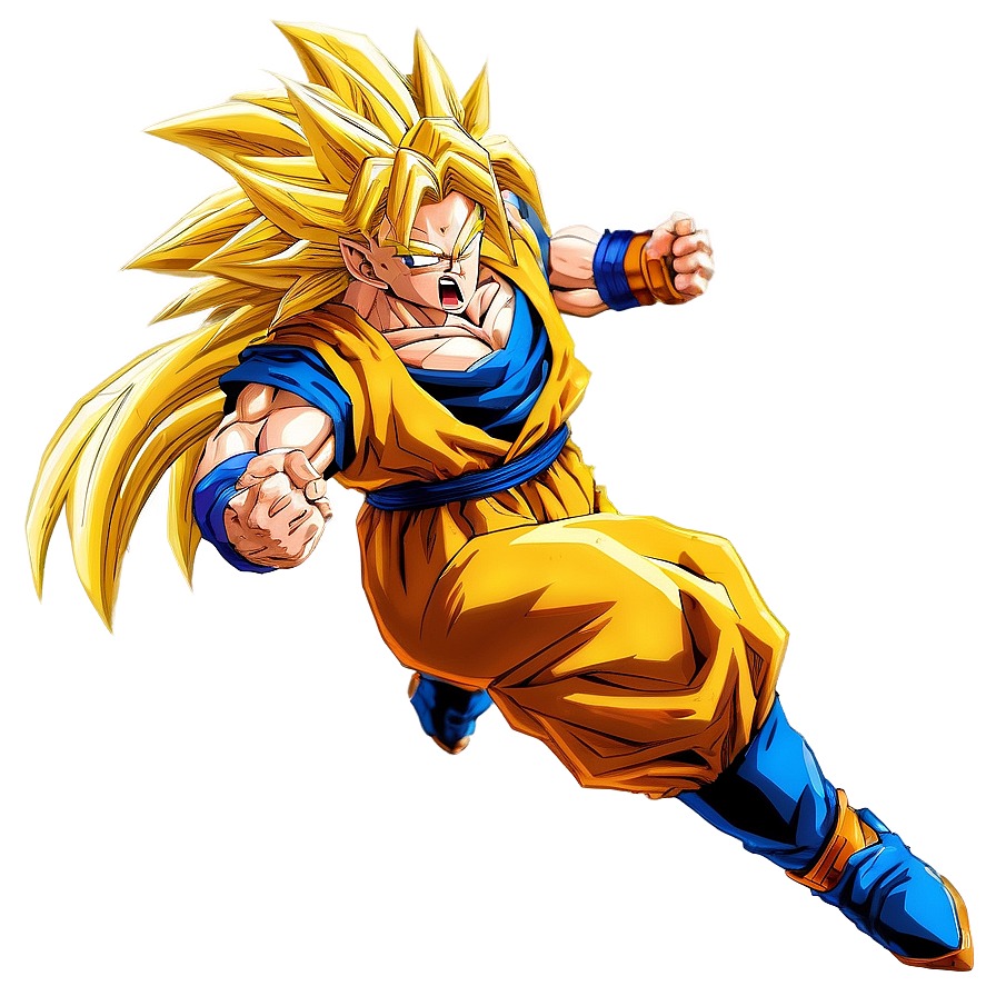 Ssj3 Goku In Action Png Men96