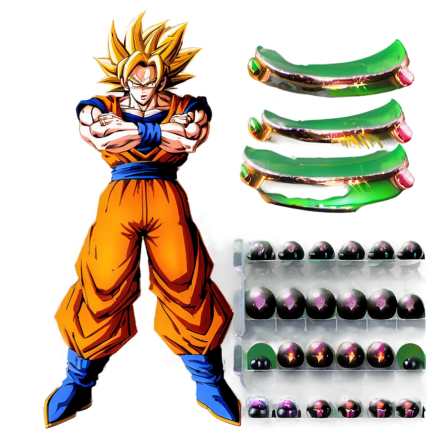 Ssj3 Goku With Dragon Balls Png 32