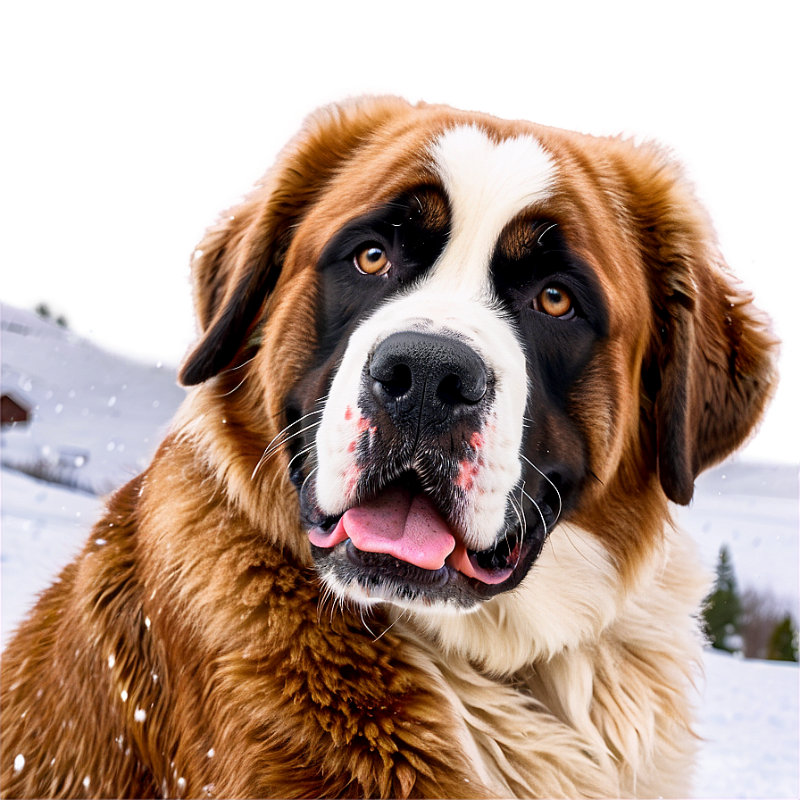 St Bernard In Snow Png 79