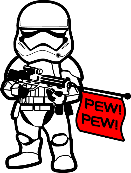 St Order Pew - First Order Stormtrooper Cartoon, HD Png Download PNG with transparent background