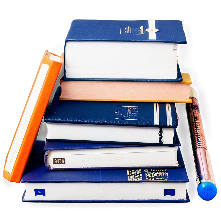 Stack Of Business Books Png Fgb5