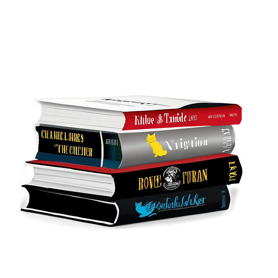 Stack Of Thriller Books Png 30