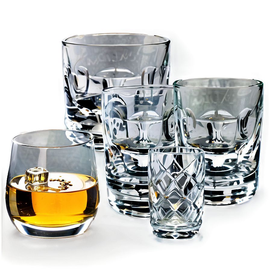 Stack Of Whiskey Glasses Png Igq74