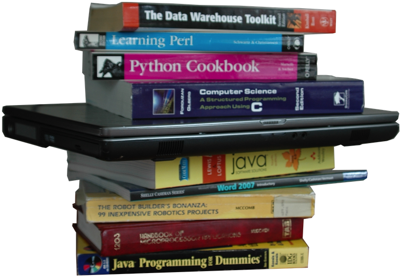 August 25, - Computer Science Book Stack, HD Png Download PNG with transparent background