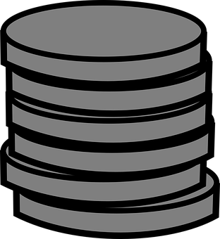 Stacked Coins Icon PNG with transparent background