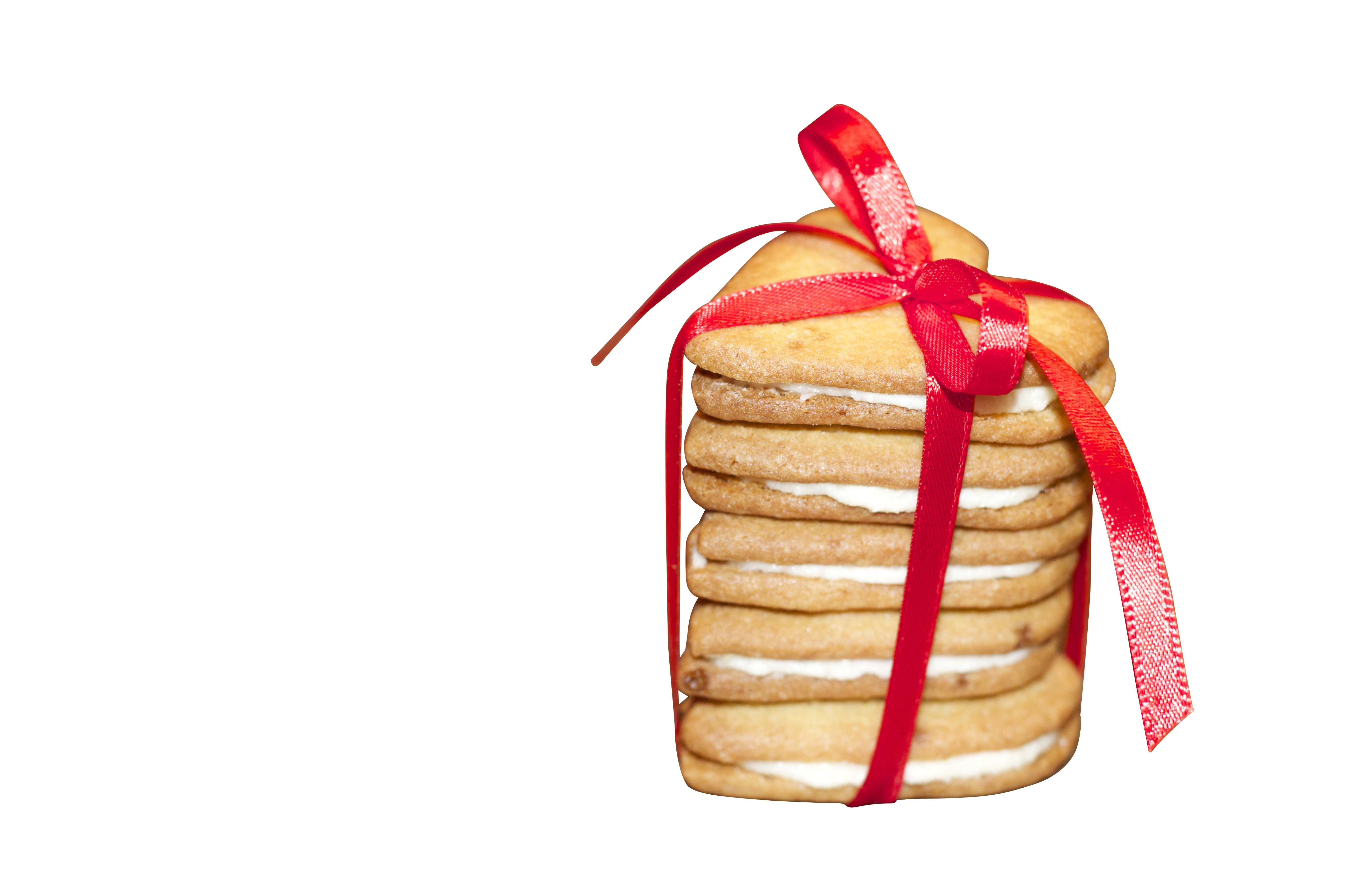 Stack of Heart-Shaped Cookies PNG with transparent background