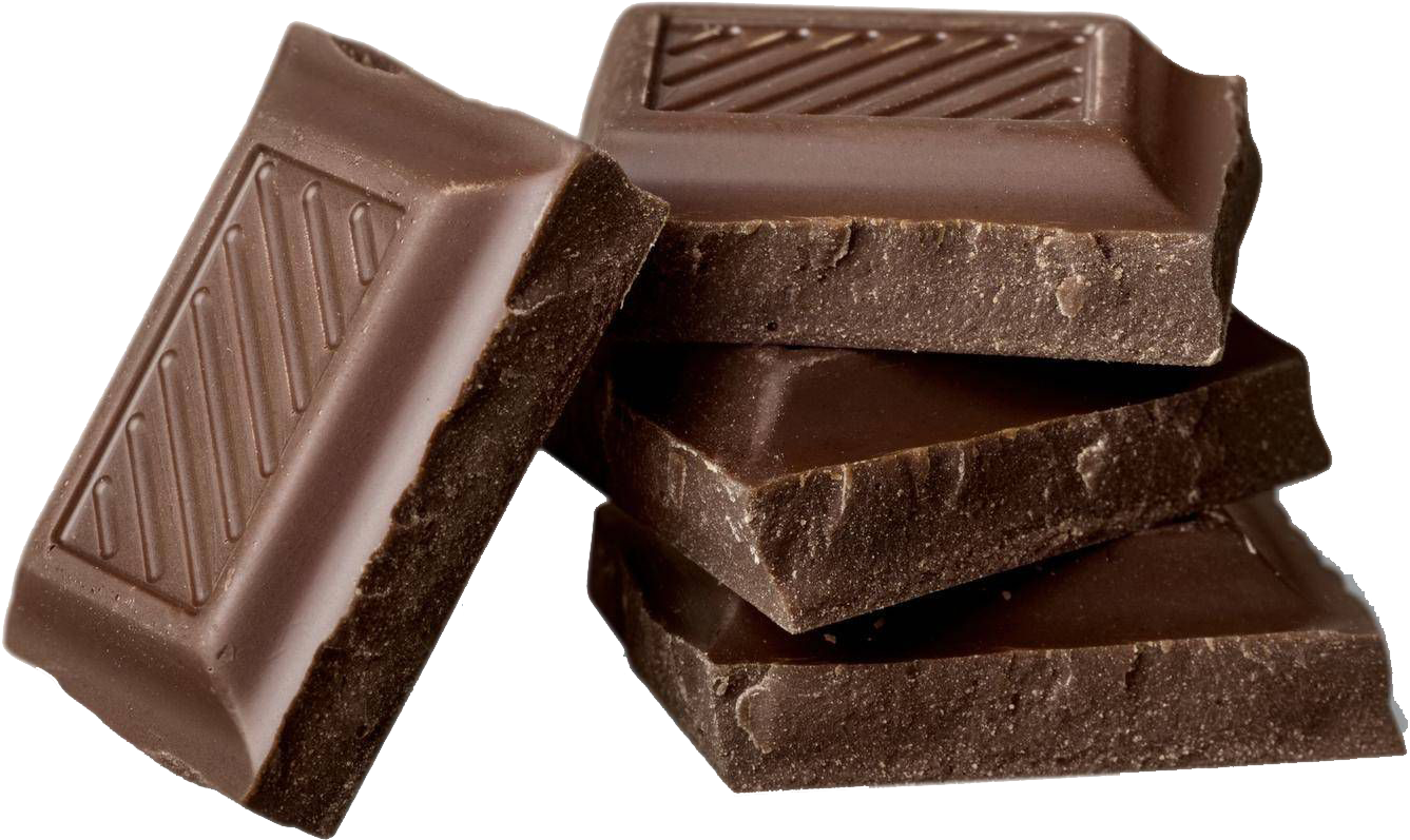 Stacked Dark Chocolate Bars PNG with transparent background