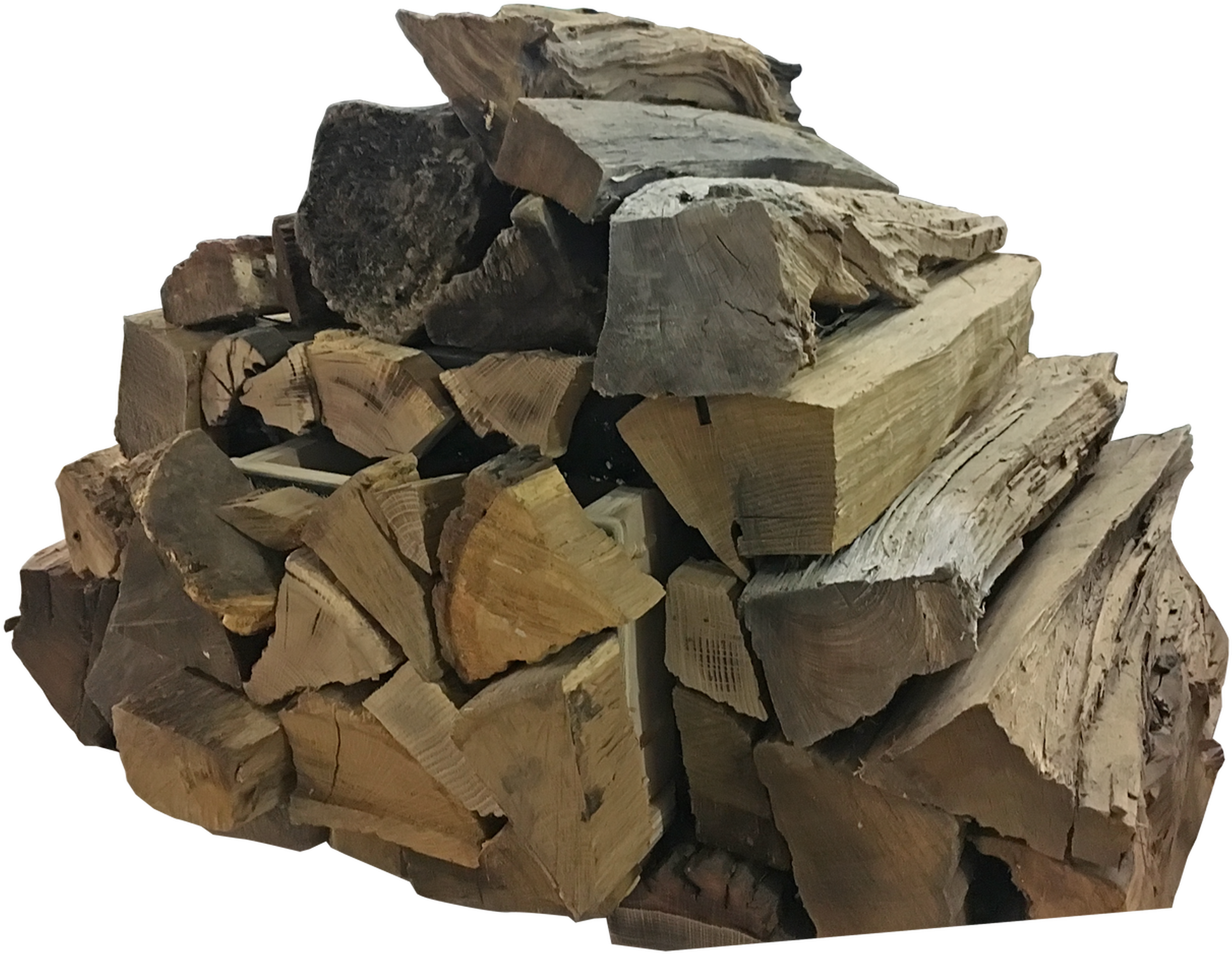 Stacked Firewood Pile PNG with transparent background