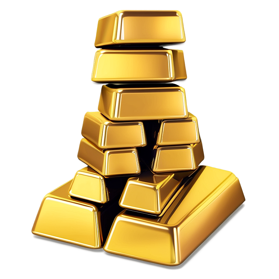 Stacked Gold Bars Design Png 41