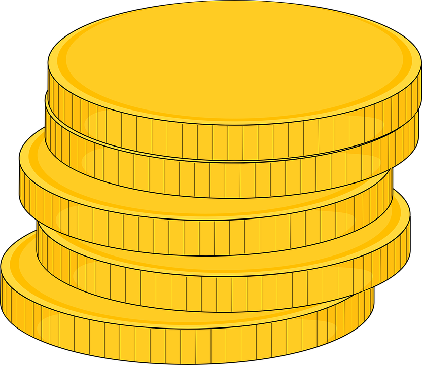 Stacked Gold Coins Vector