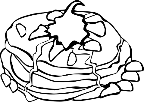 Stacked Pancakes Vector Illustration PNG with transparent background