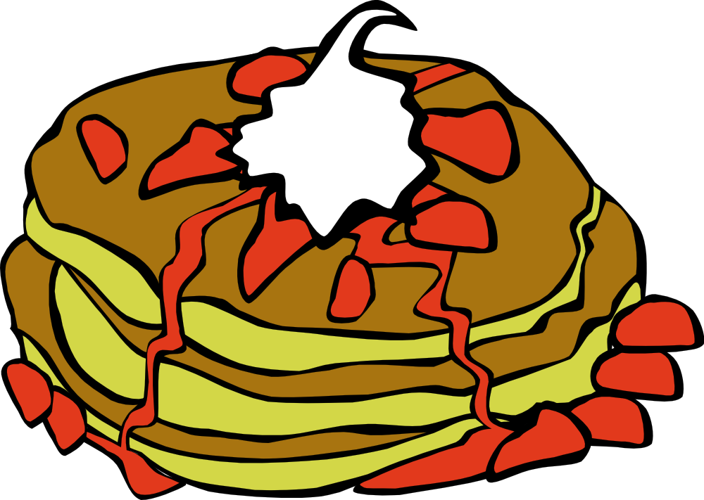 Fast Food, Breakfast, Pancakes With Whipped Cream - Pancake With Ice Cream Clipart, HD Png Download PNG with transparent background