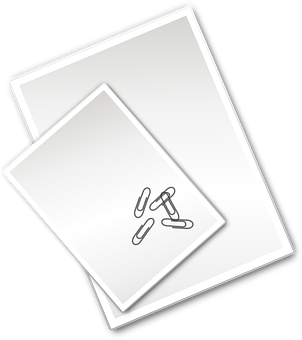 Stacked Paper Clips Illustration PNG with transparent background