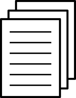 Stacked Papers Icon PNG with transparent background