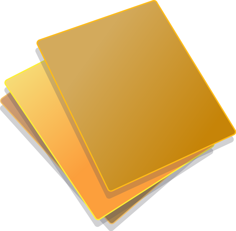 Stacked Yellow Post It Notes PNG with transparent background