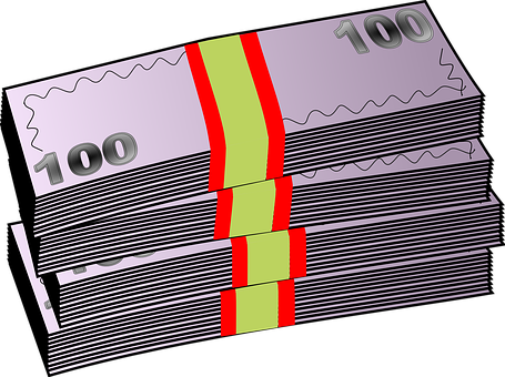 Stackof Currency Bands Illustration PNG with transparent background
