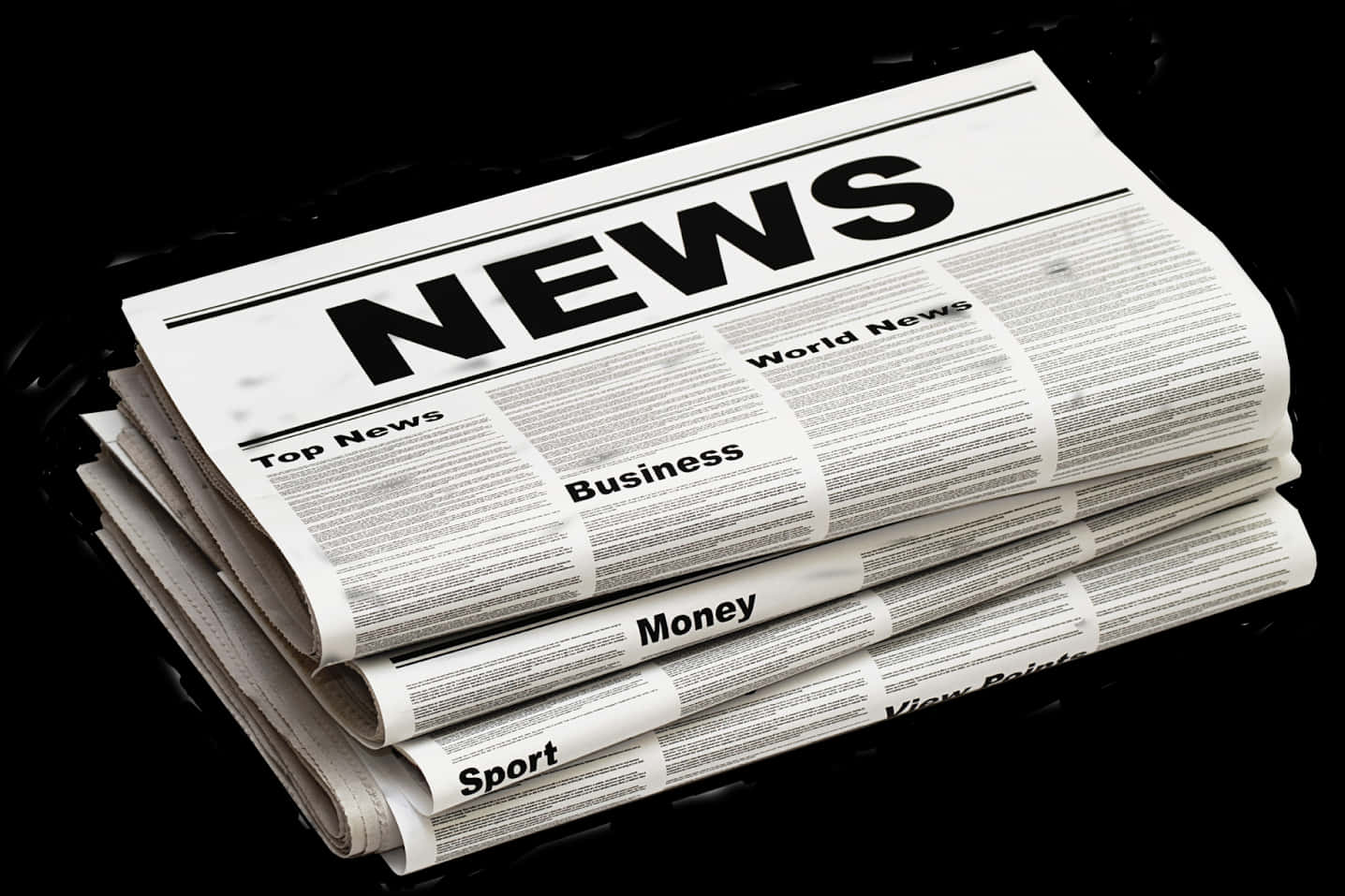 Stackof Daily Newspapers PNG image with a transparent background, free high-resolution download