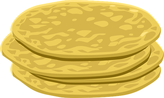 Stackof Golden Pancakes Vector Illustration PNG with transparent background