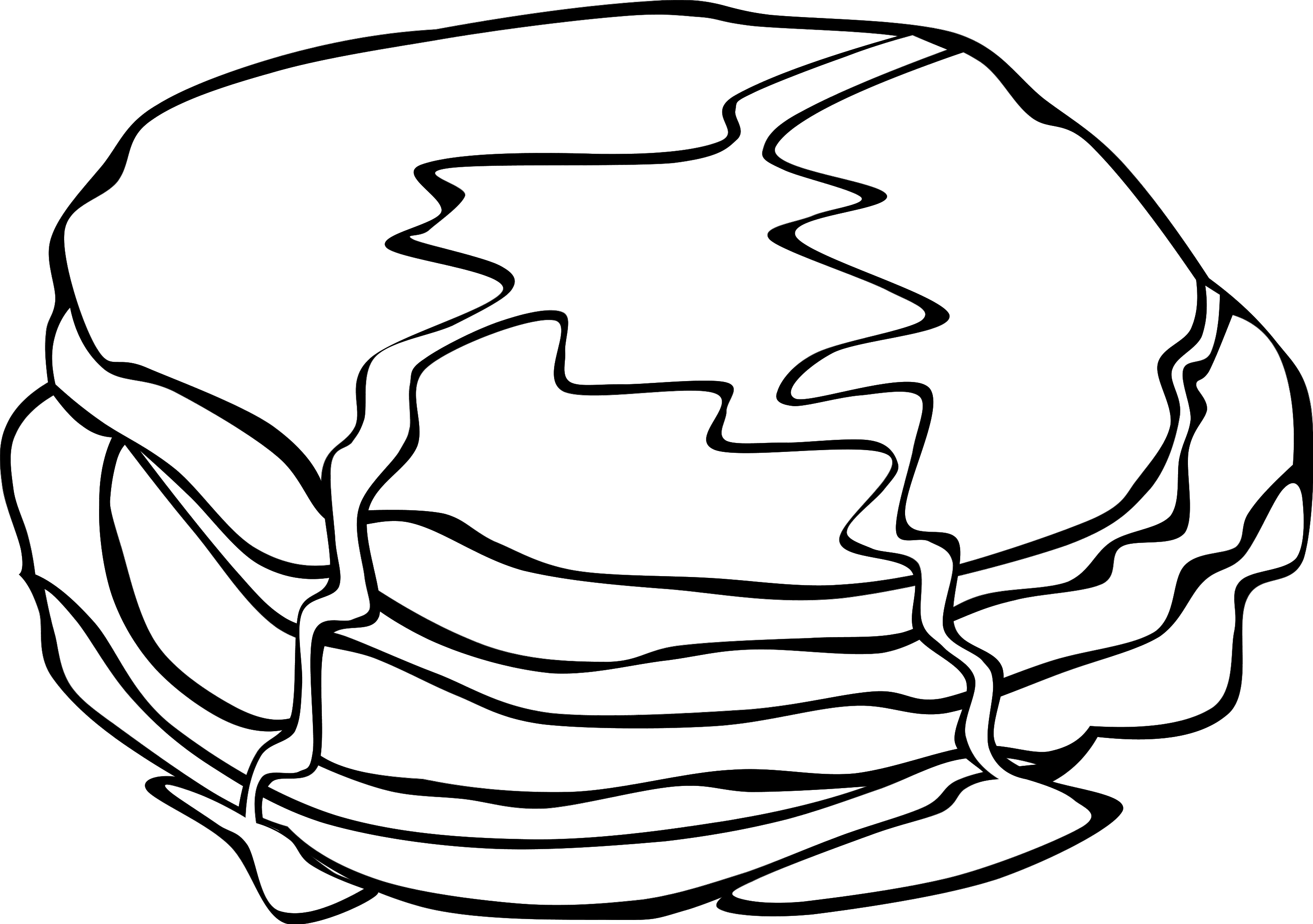 Collection Of Black - Pancake Clip Art Black And White, HD Png Download PNG with transparent background