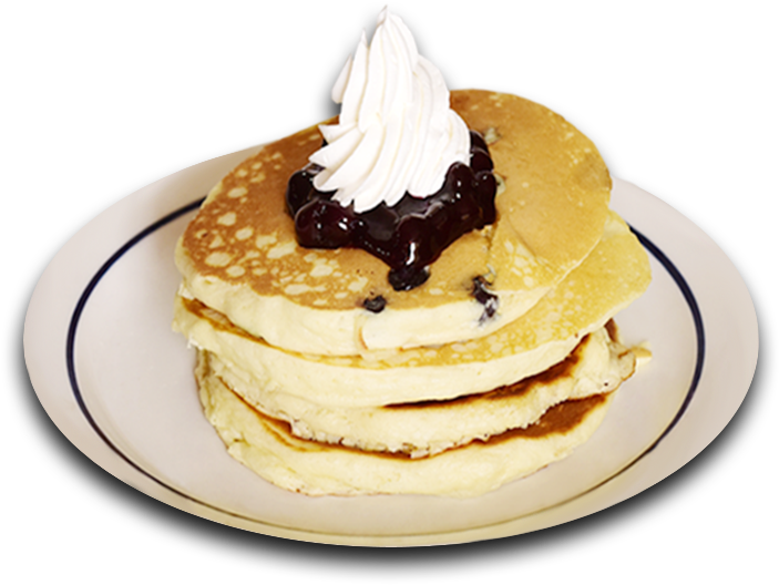 Stackof Pancakeswith Whipped Creamand Chocolate Topping