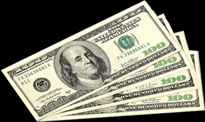 Stackof100 Dollar Bills PNG with transparent background