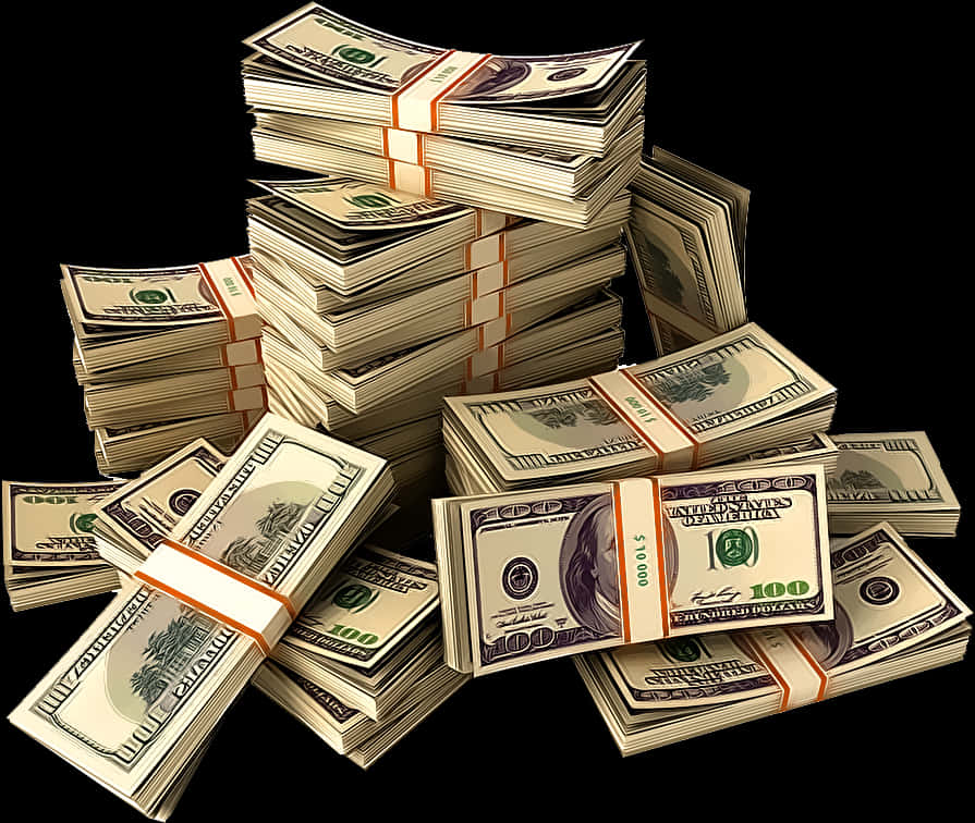Stacksof U S Dollars PNG with transparent background