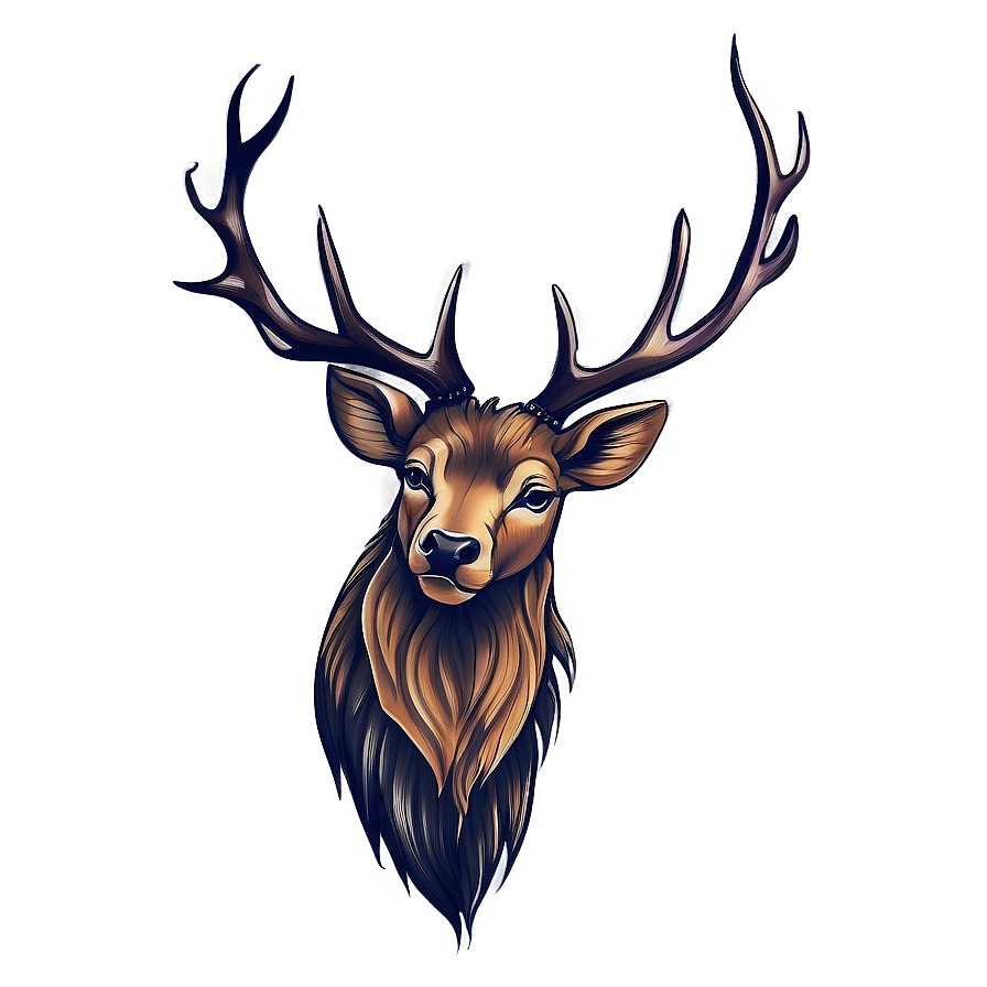 Stag Tattoo Design Png 35