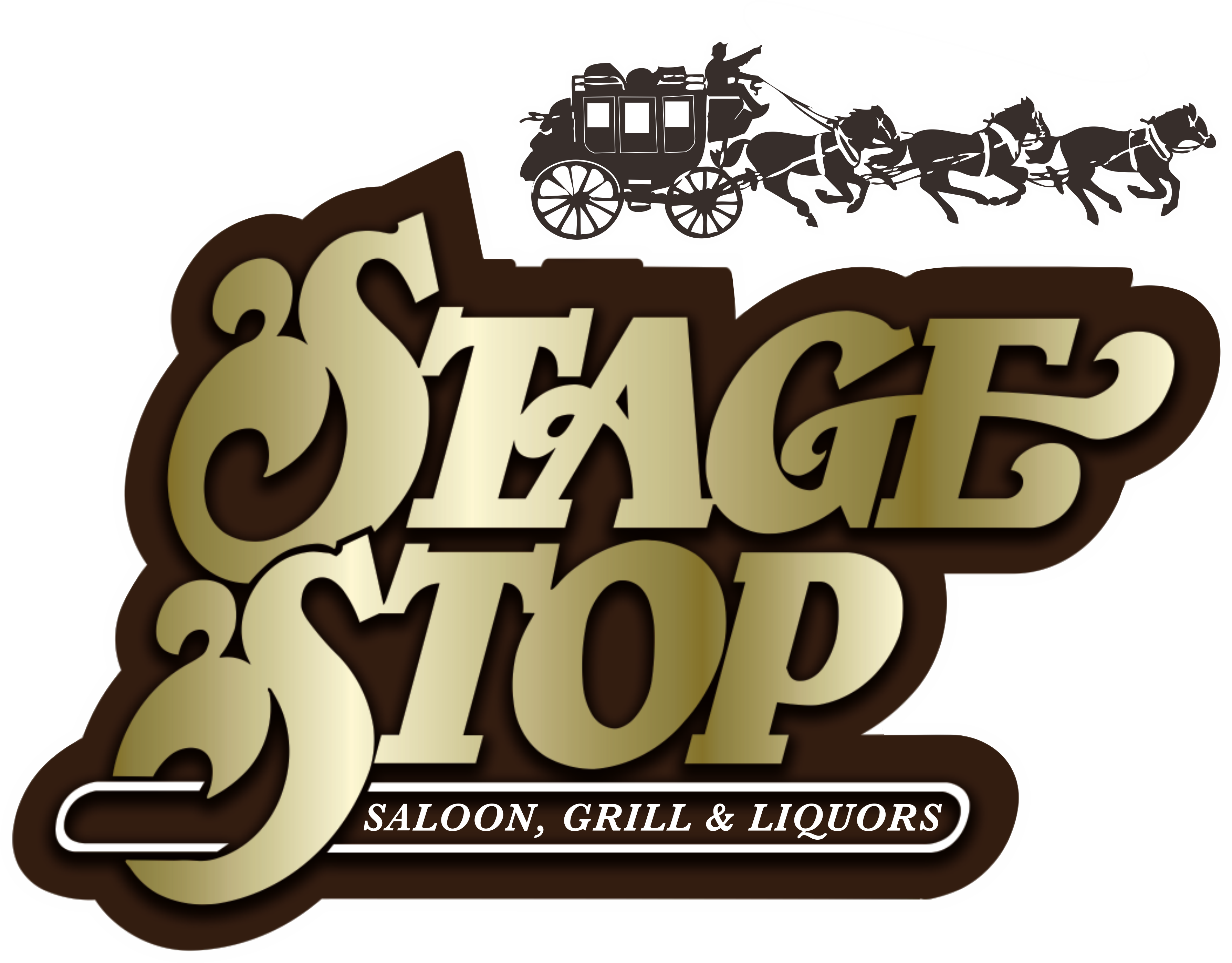 Stage Stop Saloon Grill Liquors Signage PNG with transparent background