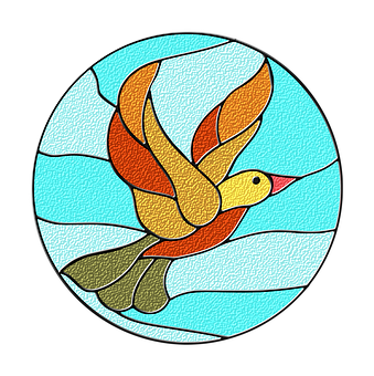 Stained Glass Bird Artwork