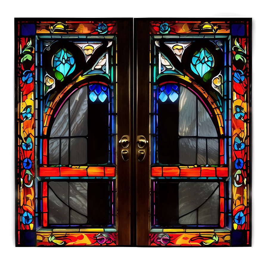 Stained Glass Door Png Huq