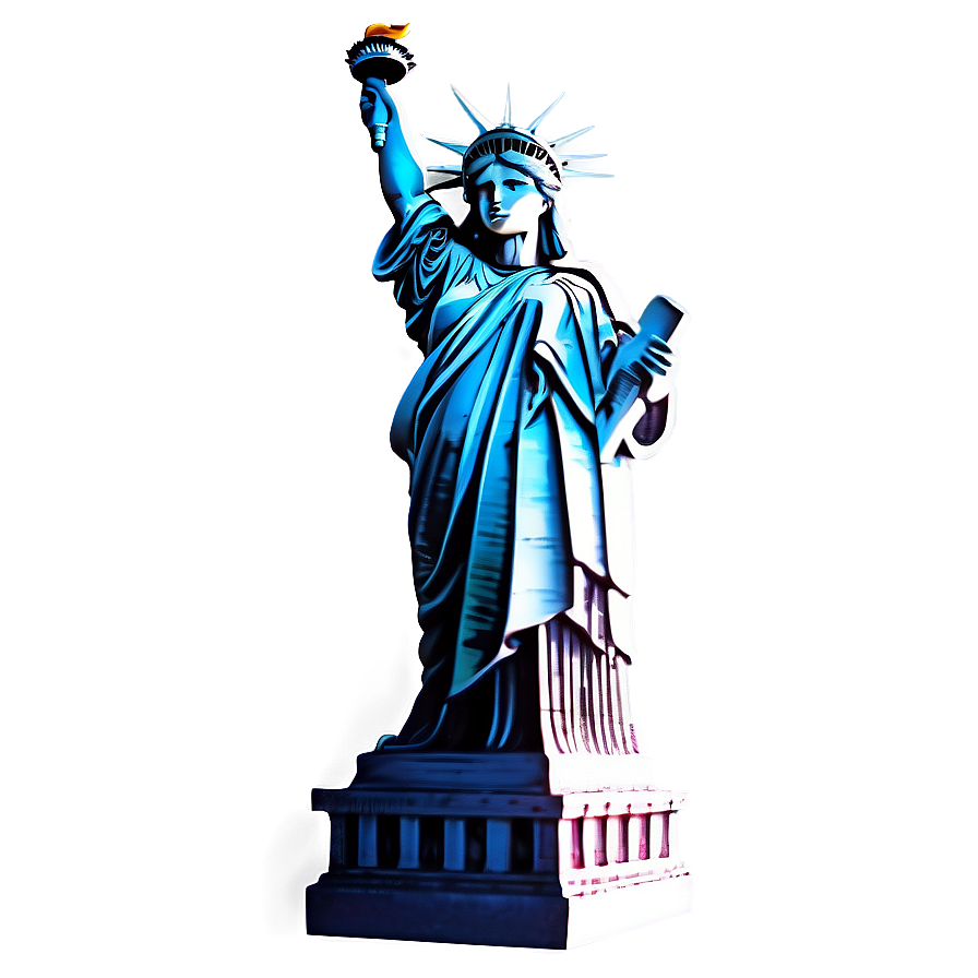 Stained Glass Effect Statue Of Liberty Png Rrk54