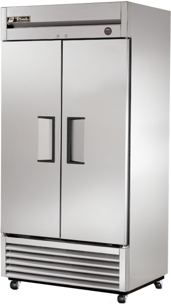 True T35 Double Door Upright Fridge - Fridge Freezer Food Truck PNG with transparent background