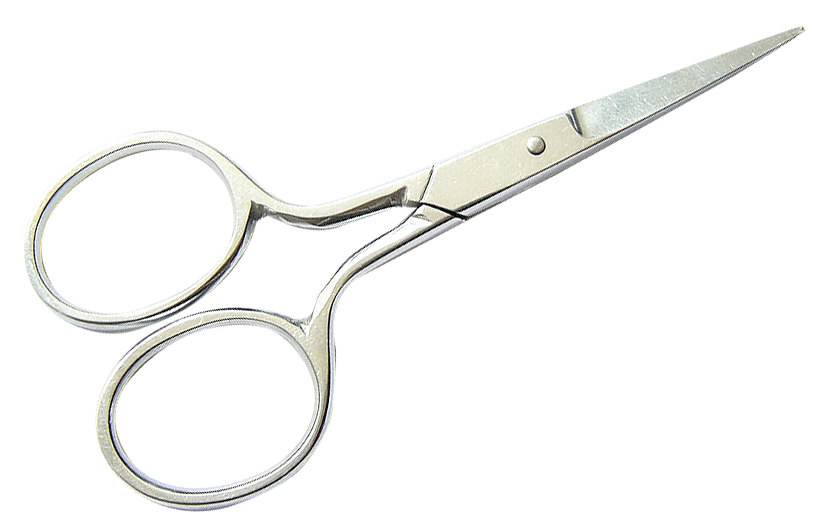 Stainless Steel Scissors Isolated PNG image with a transparent background, free high-resolution download