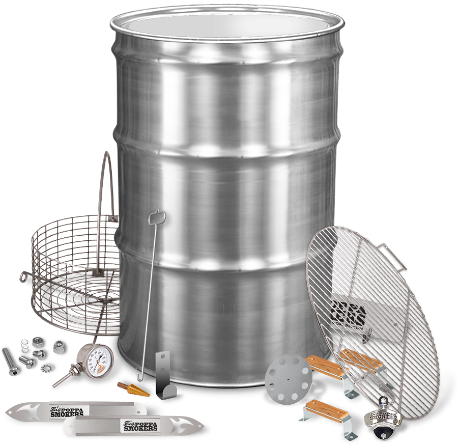 Bps Ss Drum Smoker Kit - Stainless Steel Smoker, HD Png Download PNG image with a transparent background, free high-resolution download