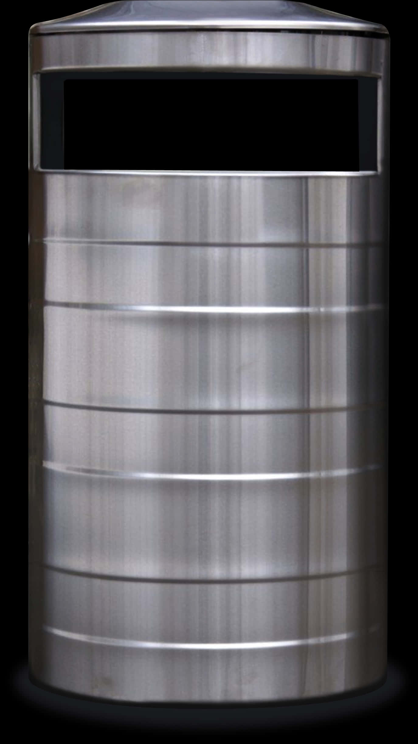 Stainless Steel Trash Can PNG with transparent background