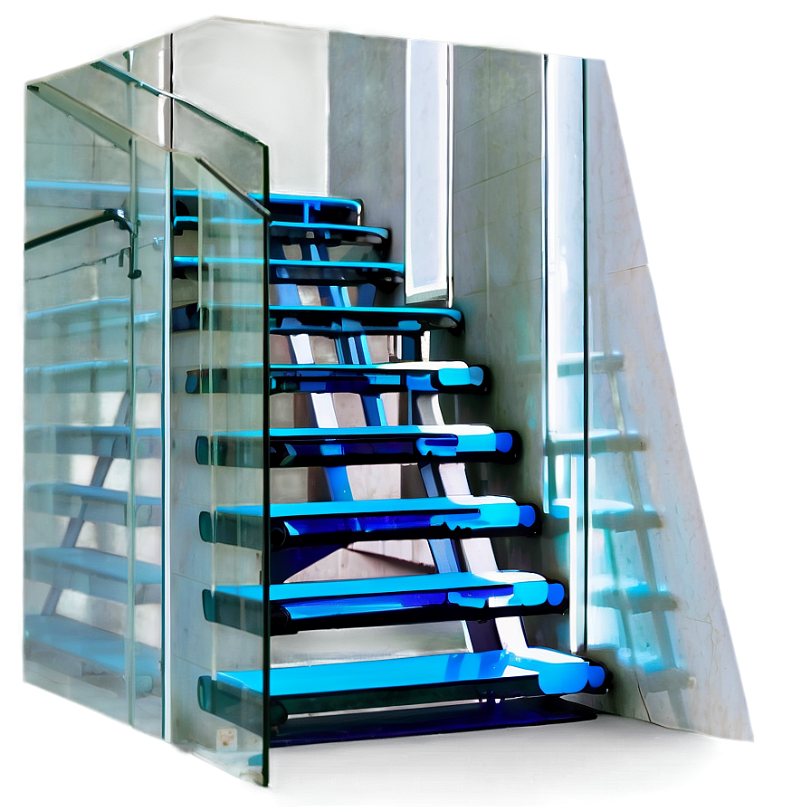 Stairs With Glass Balustrade Png Upi