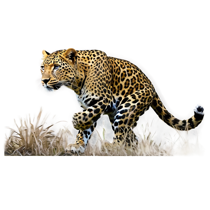 Stalking Leopard Illustration Png 06112024