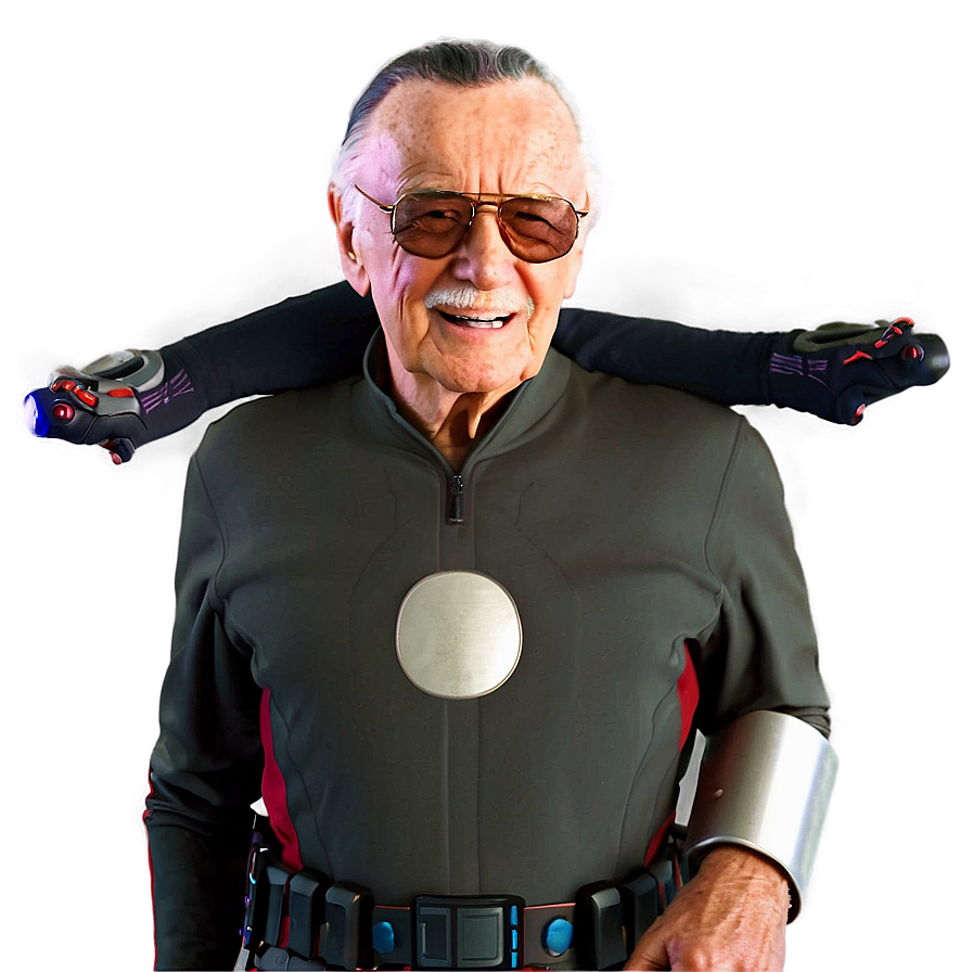 Stan Lee And Black Widow Png 6