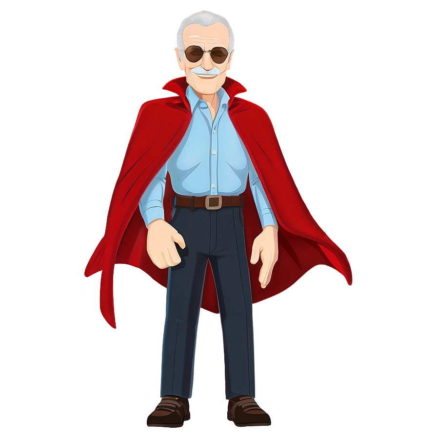 Stan Lee Animation Character Png 06242024