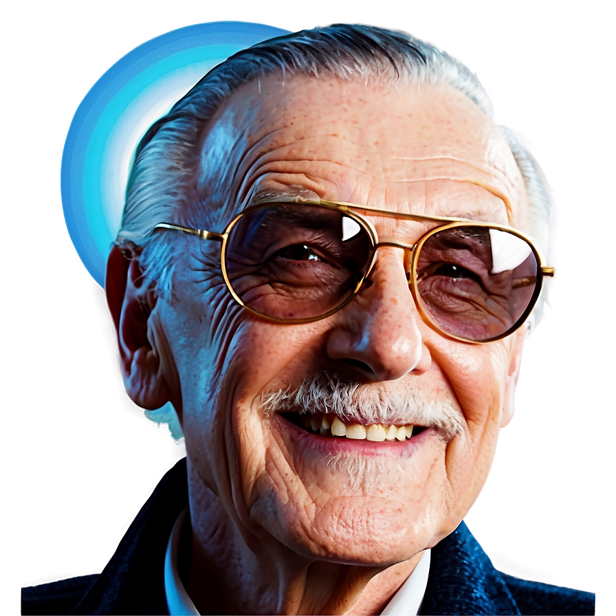 Stan Lee Smiling Portrait Png 06242024