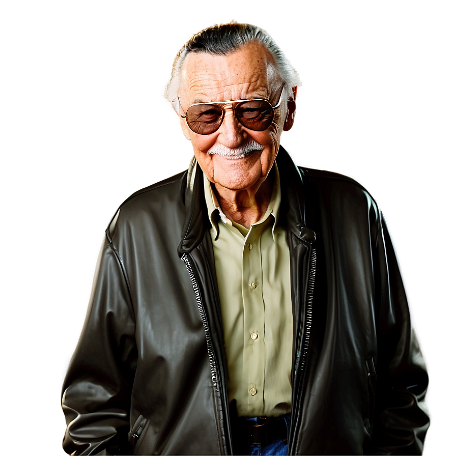 Stan Lee Smiling Portrait Png Tat75