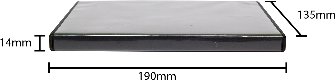 Standard D V D Case Dimensions PNG with transparent background