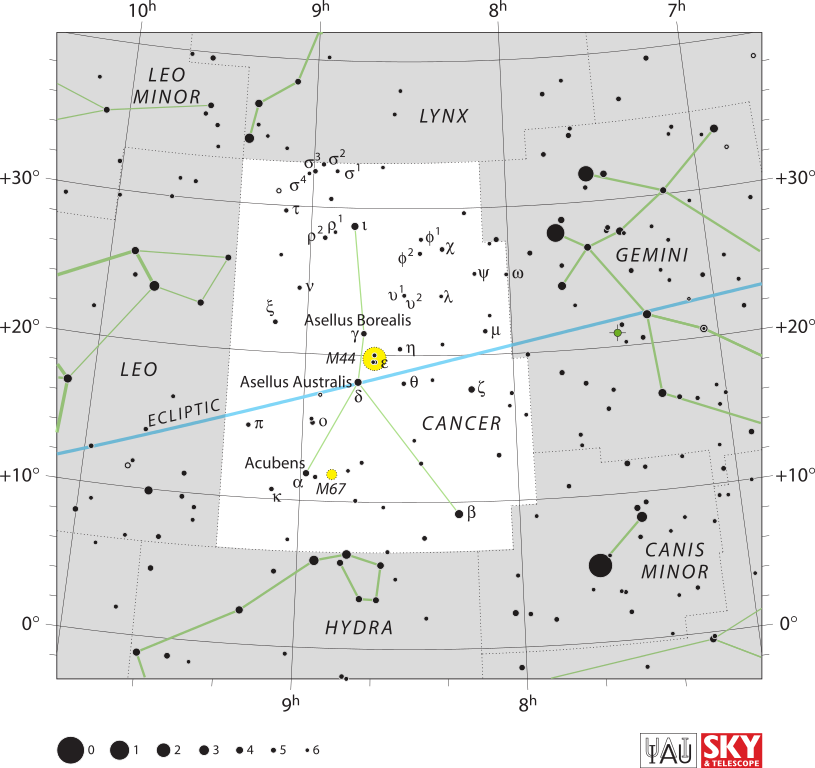 Star Map Cancer Constellation