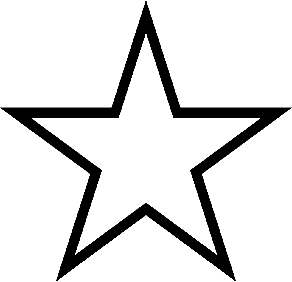 Star Outline Graphic PNG with transparent background