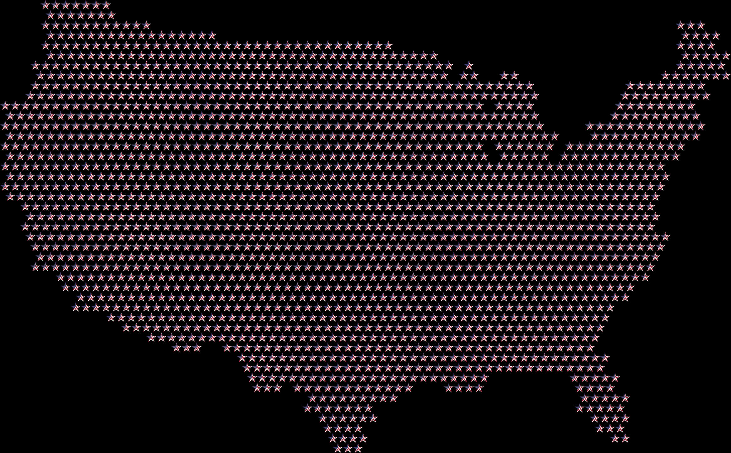 Star Pattern U S A Map