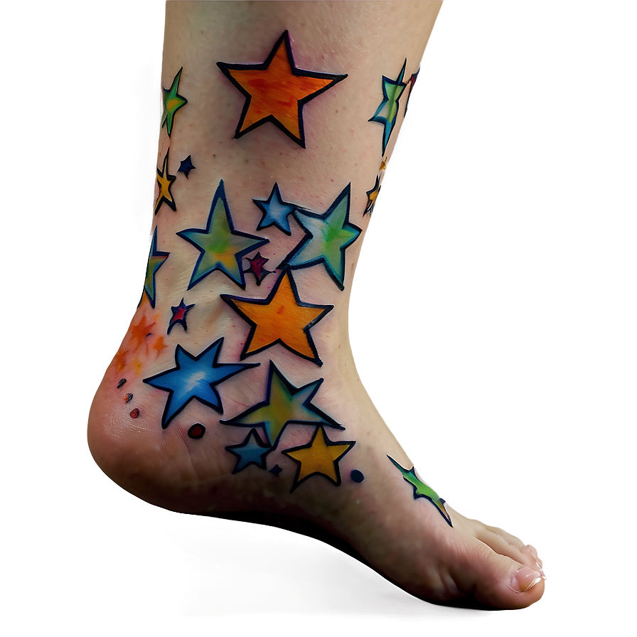 Star Tattoo On Foot Png Rim