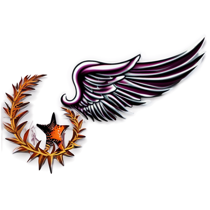 Star Tattoo With Wings Png 10