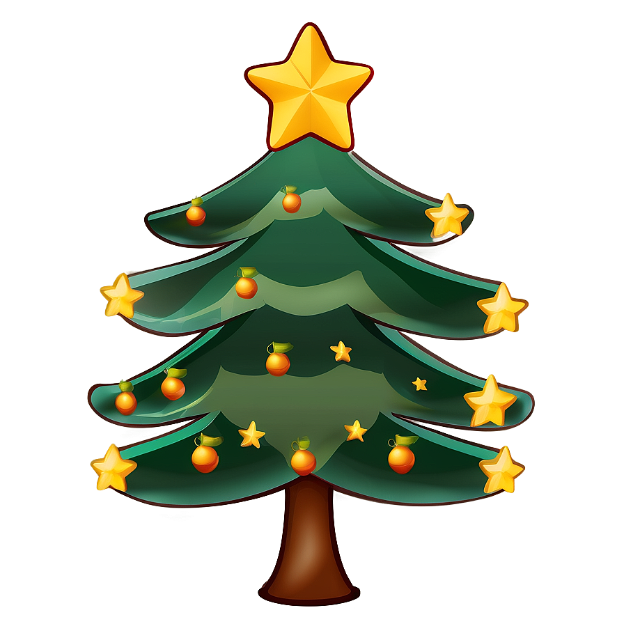 Star-topped Christmas Tree Outline Png Dti