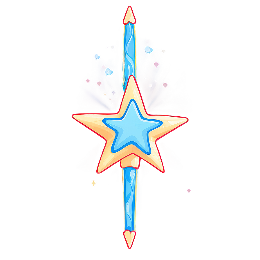 Star Wand With Hearts Png Vny90