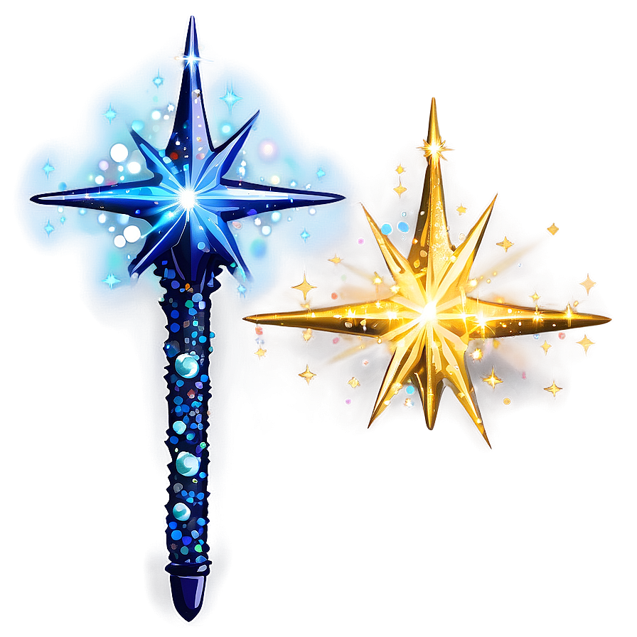 Star Wand With Sparkles Png Xwt62